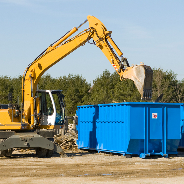 what size residential dumpster rentals are available in Mullett